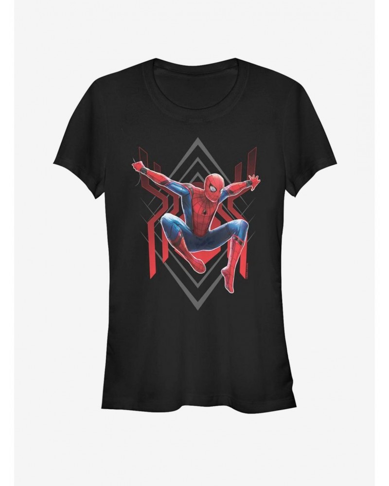 Marvel Spider-Man Far From Home Spider Jump Girls T-Shirt $7.17 T-Shirts