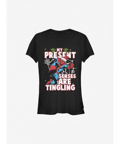 Marvel Spider-Man Present Senses Holiday Girls T-Shirt $7.97 T-Shirts