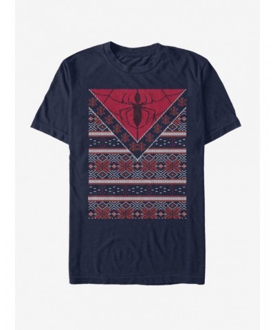 Marvel Spider-Man Logo Ugly Christmas Sweater T-Shirt $9.37 T-Shirts