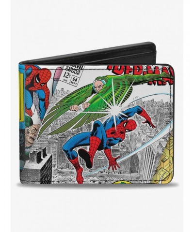 Marvel Spider-Man Vulture Battle Gargoyle Pose Comic Book Covers Bifold Wallet $10.45 Wallets
