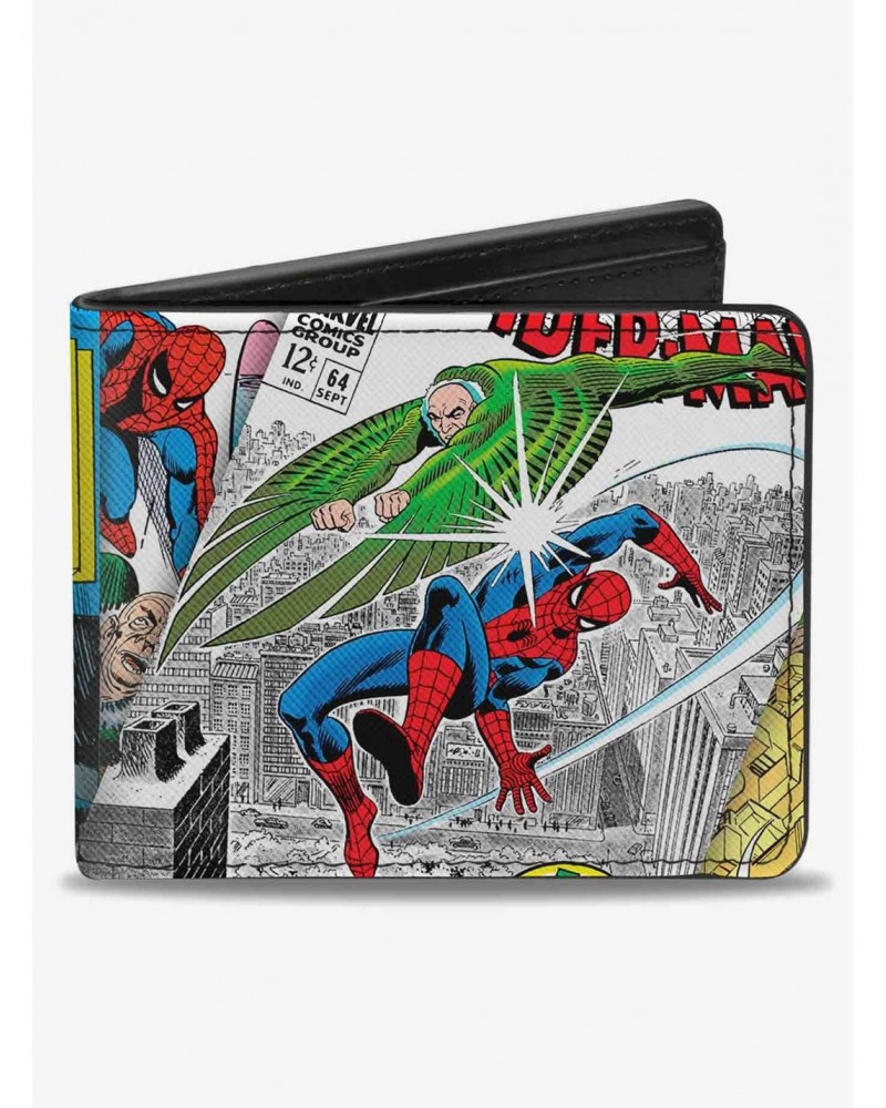 Marvel Spider-Man Vulture Battle Gargoyle Pose Comic Book Covers Bifold Wallet $10.45 Wallets