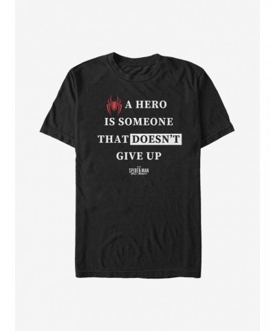 Marvel Spider-Man Miles Morales Hero Text T-Shirt $8.22 T-Shirts