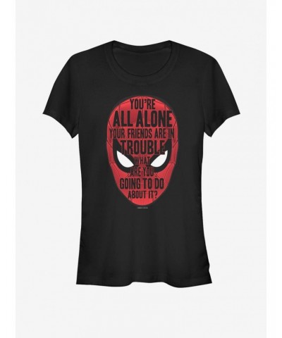 Marvel Spider-Man Far From Home Face words Girls T-Shirt $5.98 T-Shirts