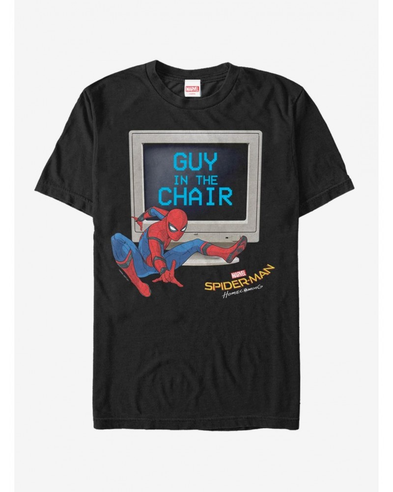 Marvel Spider-Man: Far From Home Man In Chair T-Shirt $5.93 T-Shirts