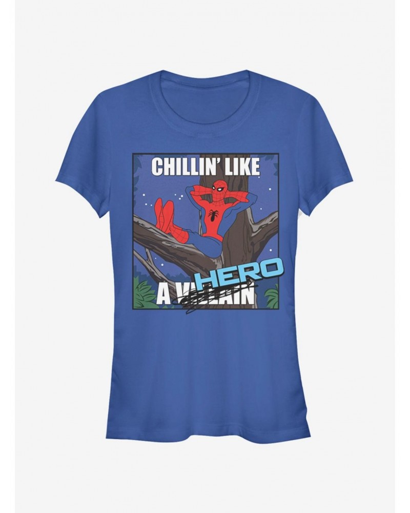 Marvel Spider-Man Chillin Hero Girls T-Shirt $5.98 T-Shirts