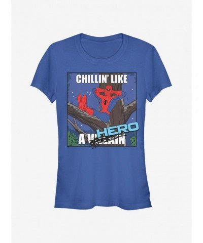 Marvel Spider-Man Chillin Hero Girls T-Shirt $5.98 T-Shirts