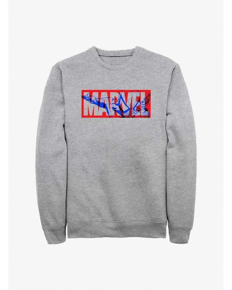 Marvel Spider-Man Overlay Logo Sweatshirt $14.17 Sweatshirts