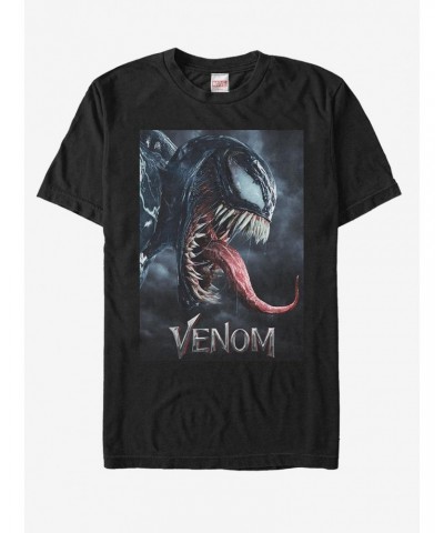 Marvel Venom Film Tongue Portrait T-Shirt $5.74 T-Shirts