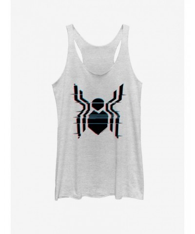 Marvel Spider-Man Far From Home Glitch Spider Logo Girls Tank $8.29 Tanks