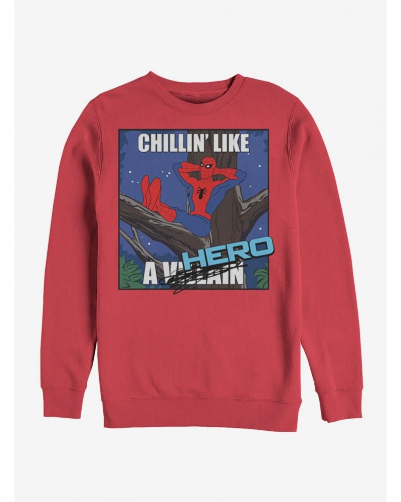 Marvel Spider-Man Chillin' Hero Sweatshirt $13.28 Sweatshirts