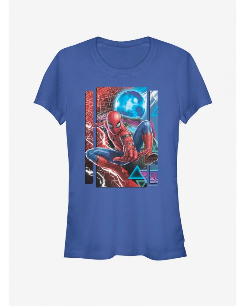 Marvel Spider-Man Far From Home Spider Mysterio Slash Girls T-Shirt $7.97 T-Shirts