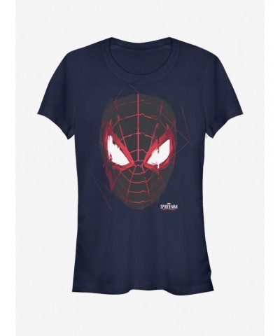 Marvel Spider-Man Miles Morales Glitch Mask Girls T-Shirt $6.57 T-Shirts