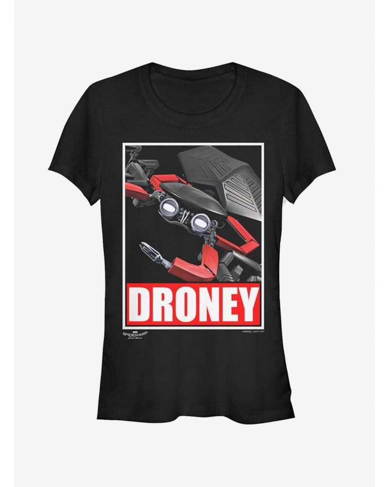 Marvel Spider-Man Homecoming Droney Poster Girls T-Shirt $7.37 T-Shirts