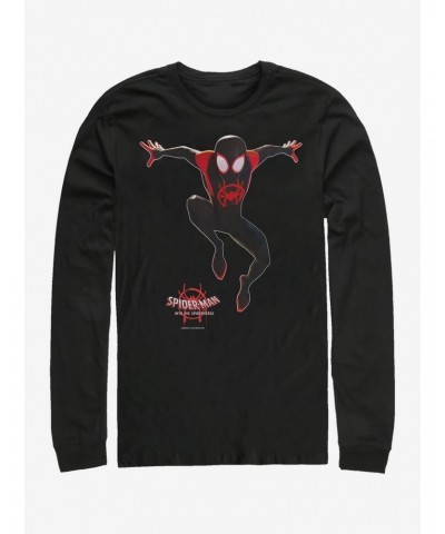 Marvel Spider-Man Miles Universe Long-Sleeve T-Shirt $9.74 T-Shirts