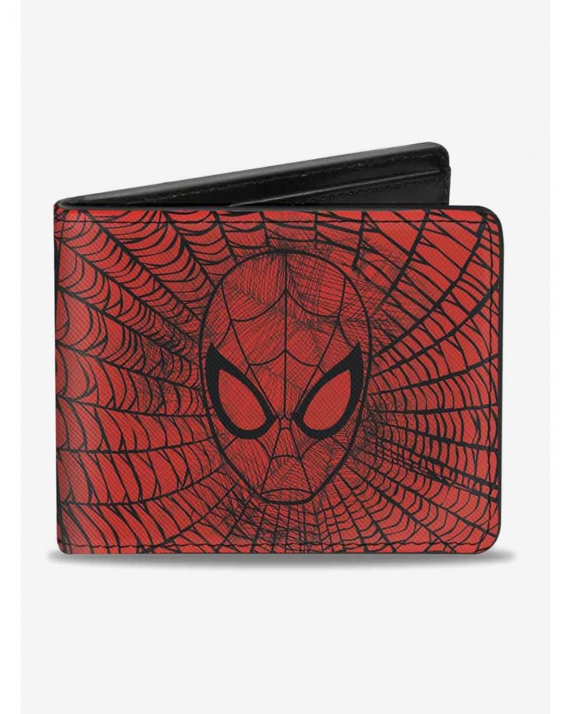 Marvel Spider-Man Face Web Sketch Bi-Fold Wallet $7.94 Wallets