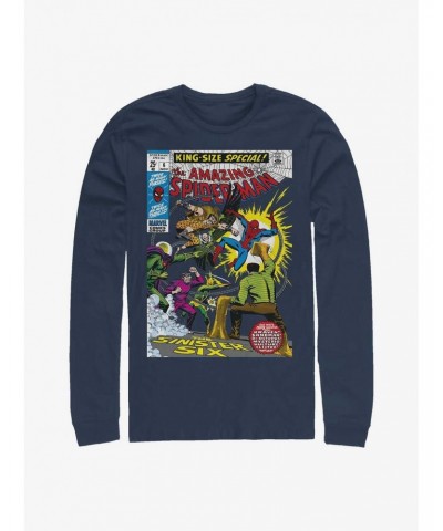 Marvel Spider-Man The Sinister Six Comic Long Sleeve T-Shirt $12.90 T-Shirts