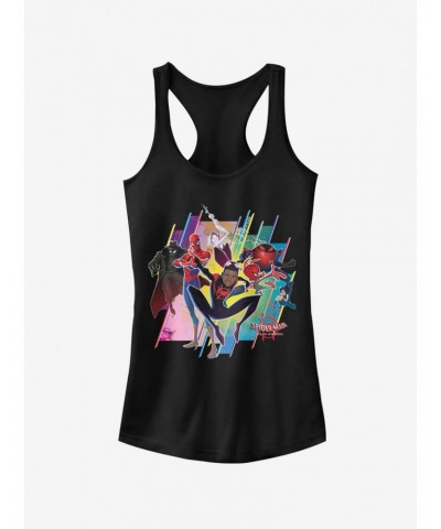Marvel Spider-Man: Into The Spider-Verse Group Girls Tank Top $6.57 Tops
