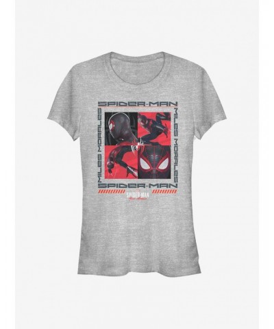 Marvel Spider-Man Miles Morales Square Up Girls T-Shirt $6.37 T-Shirts