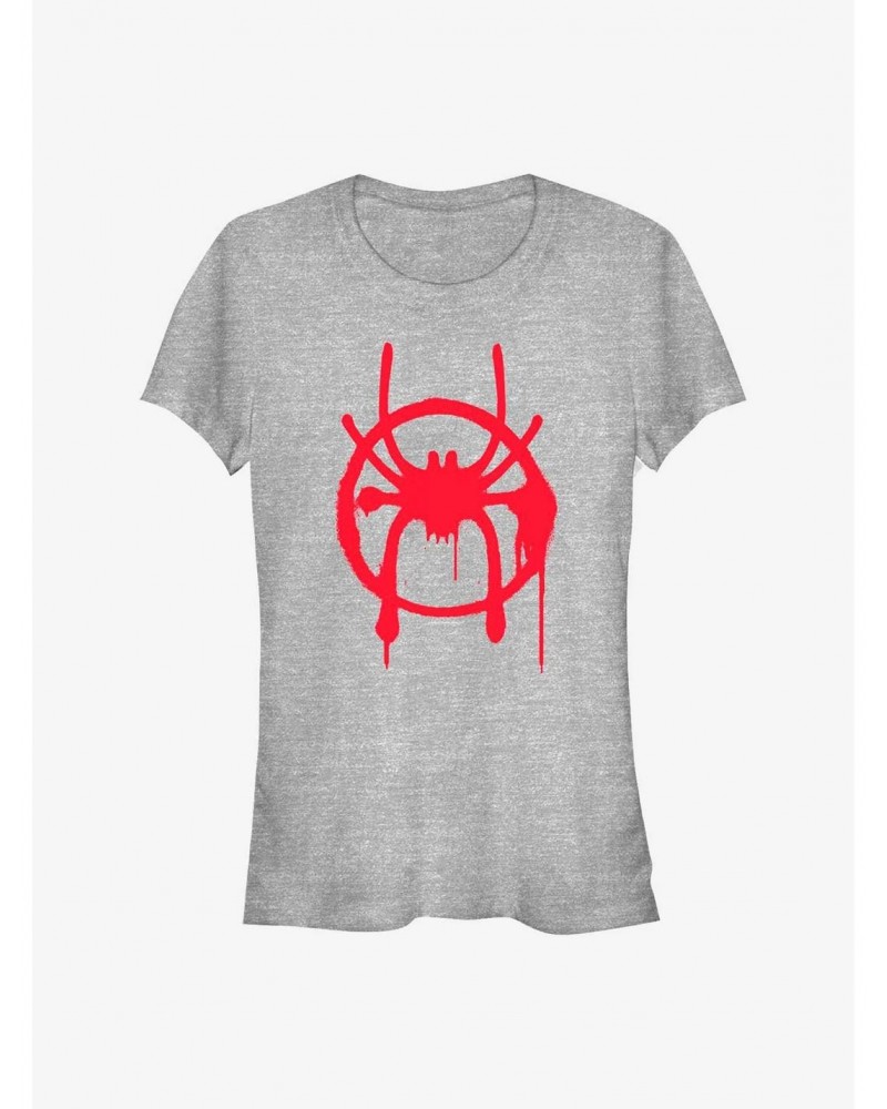 Marvel Spider-Man Miles Symbol Girls T-Shirt $8.17 T-Shirts