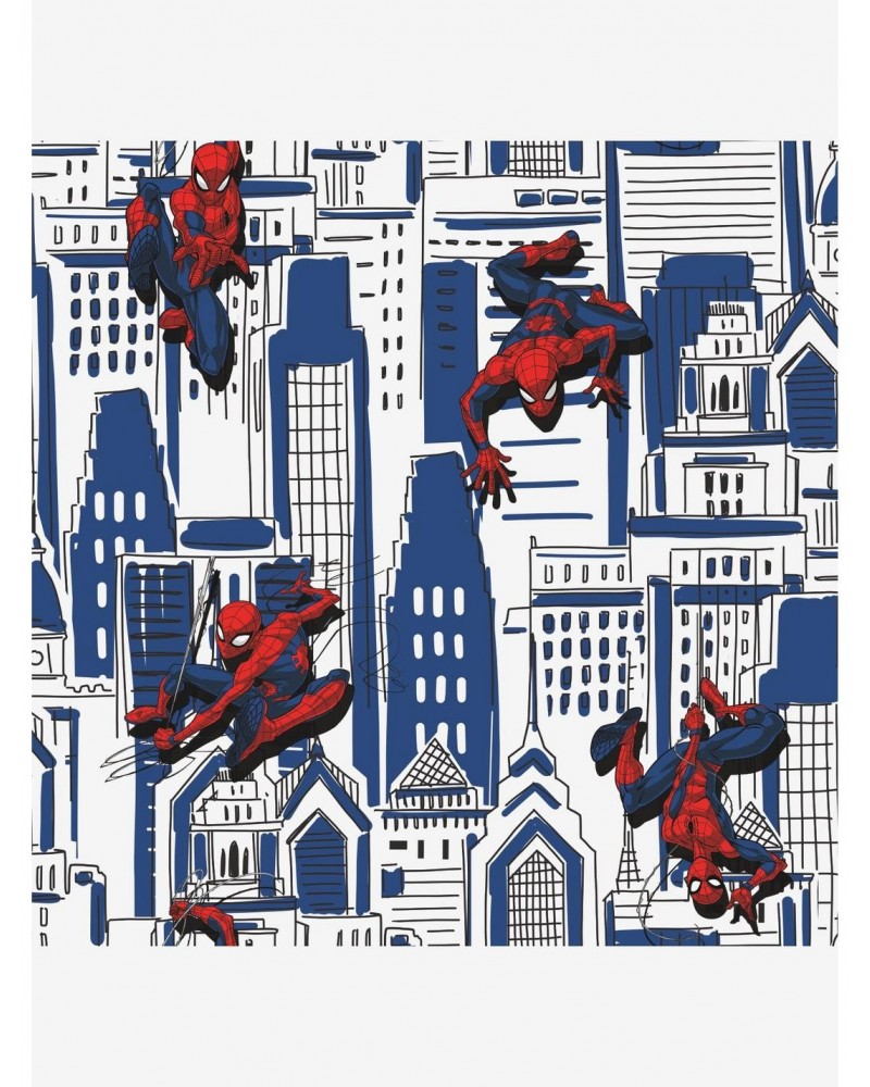 Marvel Spider-Man Cityscape Peel And Stick Wallpaper $23.45 Wallpapers