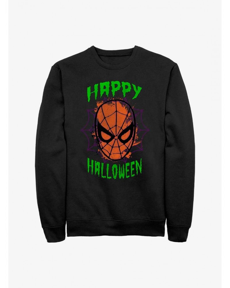 Marvel Spider-Man Happy Halloween Sweatshirt $13.58 Sweatshirts