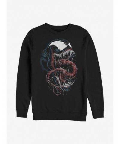 Marvel Venom Tongue Crew Sweatshirt $10.92 Sweatshirts