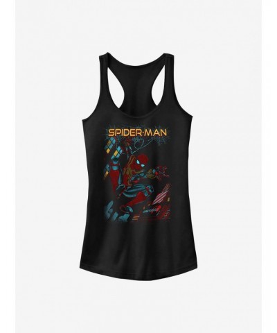 Marvel Spider-Man Slinging Cover Girls Tank $8.17 Tanks