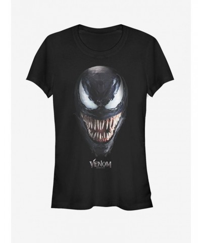 Marvel Venom Film All Smiles Girls T-Shirt $9.36 T-Shirts