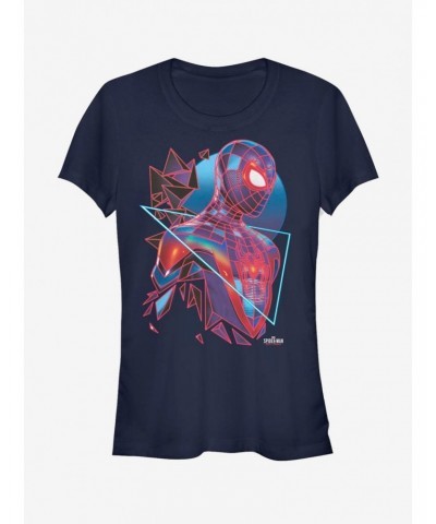 Marvel Spider-Man Eighties Style Miles Morales Girls T-Shirt $8.96 T-Shirts