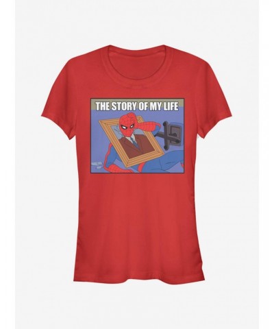 Marvel Spider-Man Life Story Girls T-Shirt $8.76 T-Shirts