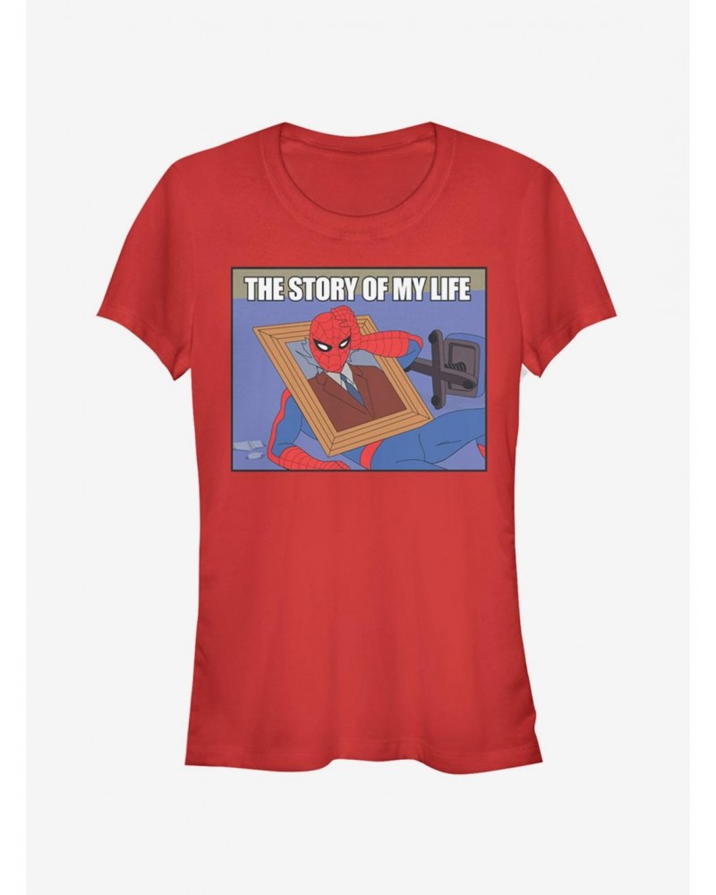 Marvel Spider-Man Life Story Girls T-Shirt $8.76 T-Shirts