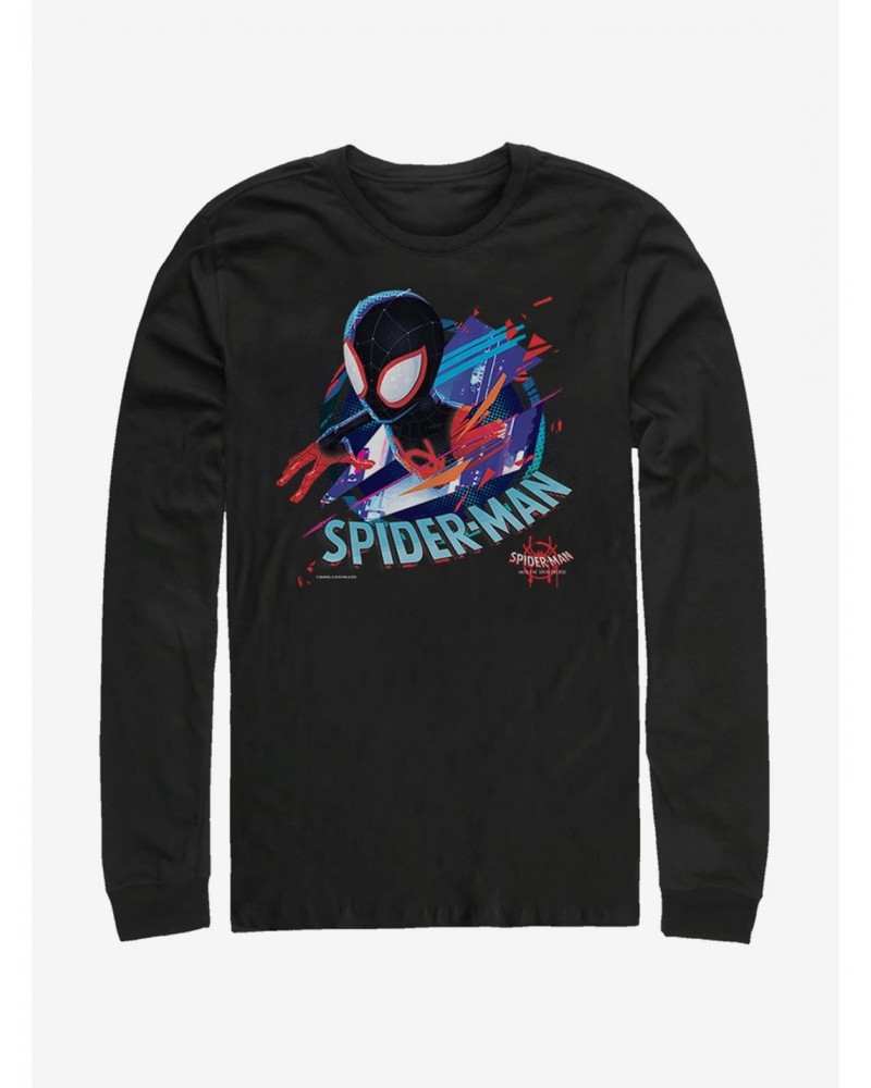 Marvel Spider-Man Cracked Spider Long-Sleeve T-Shirt $9.74 T-Shirts