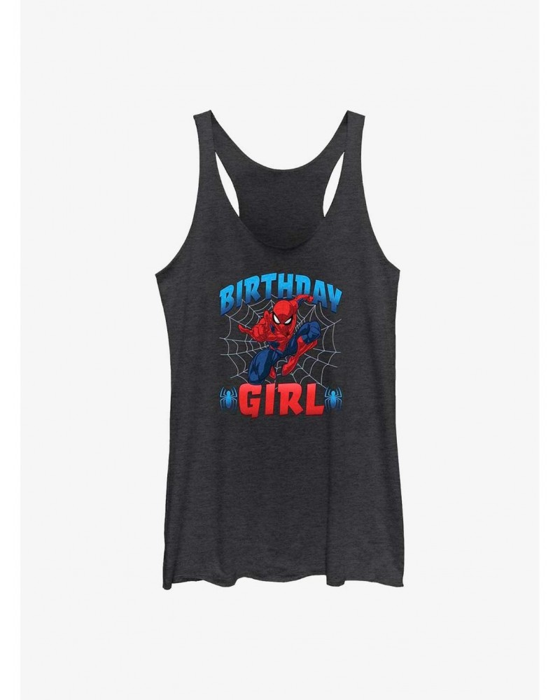 Marvel Spider-Man Web Birthday Girl Girls Tank $9.74 Tanks