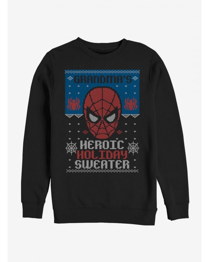 Marvel Spider-Man Holiday Sweater Grandma Sweatshirt $10.92 Sweatshirts
