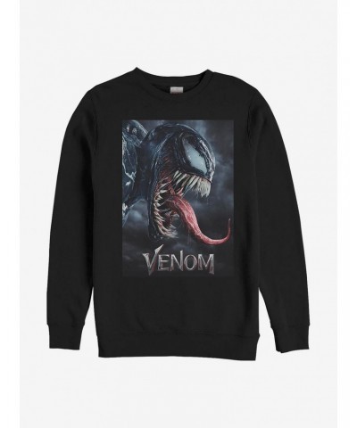 Marvel Venom Poster Crew Sweatshirt $12.69 Sweatshirts