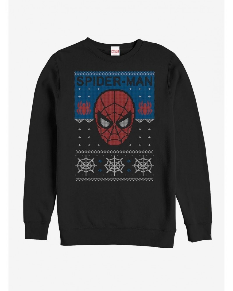 Marvel Ugly Christmas Sweater Spider-Man Web Sweatshirt $9.45 Sweatshirts