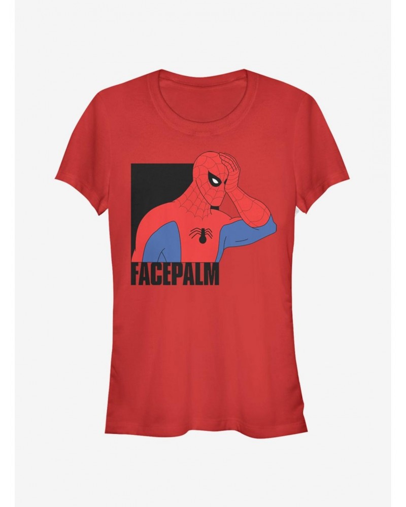Marvel Spider-Man Facepalm Girls T-Shirt $6.18 T-Shirts