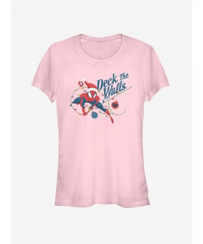 Marvel Spider-Man Deck The Walls Christmas Girls T-Shirt $7.17 T-Shirts