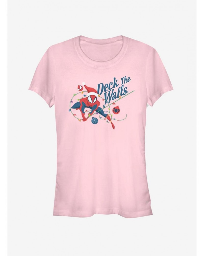 Marvel Spider-Man Deck The Walls Christmas Girls T-Shirt $7.17 T-Shirts
