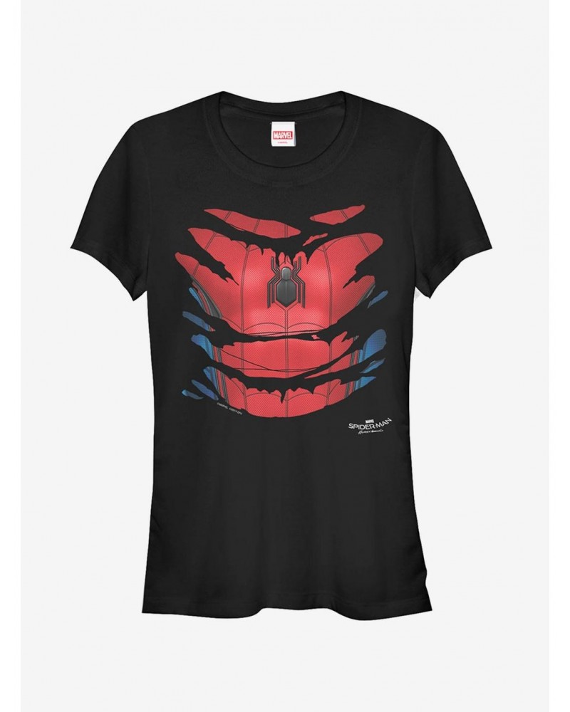 Marvel Spider-Man Homecoming Costume Girls T-Shirt $9.56 T-Shirts
