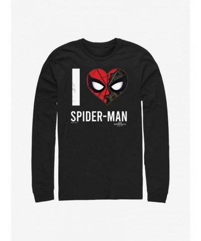 Marvel Spider-Man I Heart Spider-Man Long-Sleeve T-Shirt $7.90 T-Shirts