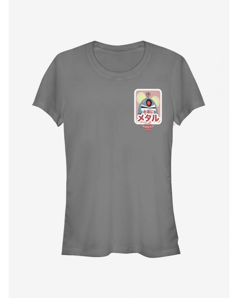 Marvel Spider-Man: Into The Spider-Verse Robot Mouse Sticker Pocket Girls T-Shirt $8.37 T-Shirts