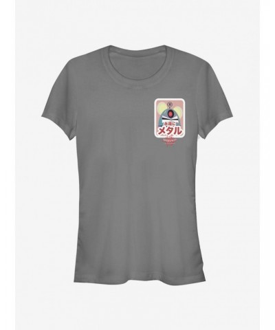 Marvel Spider-Man: Into The Spider-Verse Robot Mouse Sticker Pocket Girls T-Shirt $8.37 T-Shirts