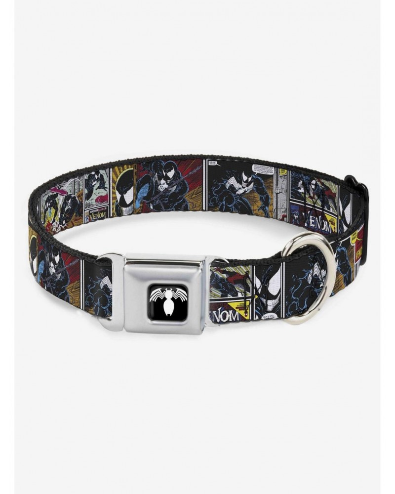 Marvel Venom Comic Book Panels Seatbelt Buckle Dog Collar $12.45 Pet Collars