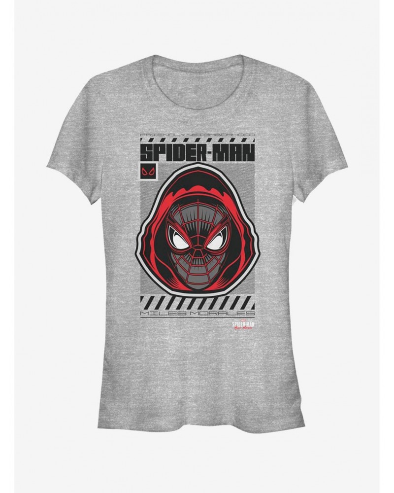 Marvel Spider-Man Hooded Hero Miles Morales Girls T-Shirt $7.77 T-Shirts