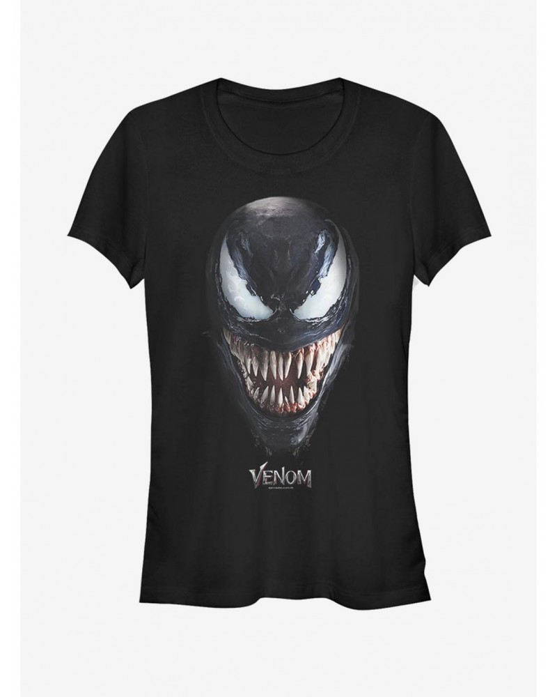 Marvel Big Face Venom Girls T-Shirt $6.18 T-Shirts