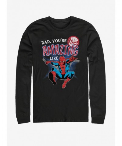Marvel Spider-Man Amazing Like Dad Long-Sleeve T-Shirt $9.74 T-Shirts