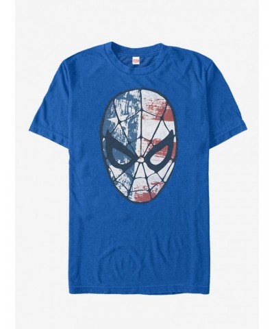Marvel 4th of July Spider-Man American Flag Mask T-Shirt $7.84 T-Shirts